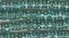 10 8mm Gunmetal Rondelles with Teal Rhinestones